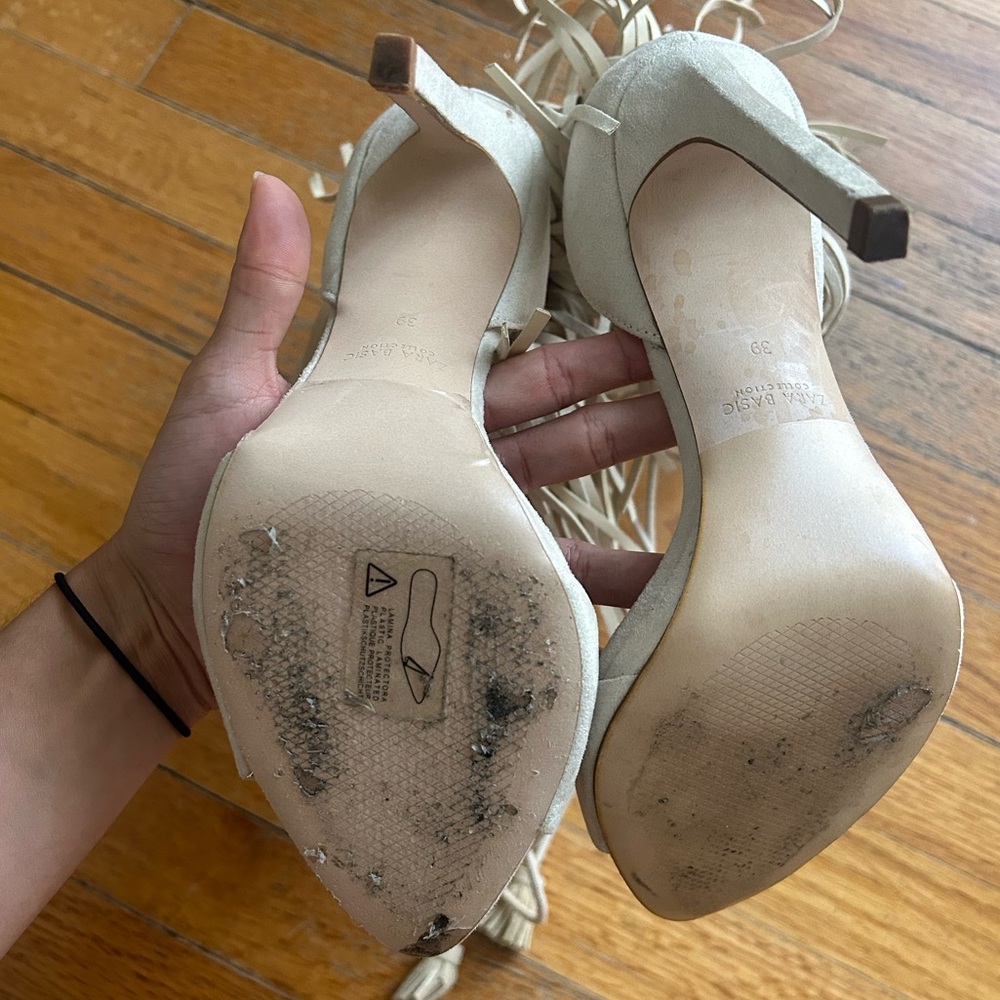 Zara Basic Collection Fringe Heels - Picture 2 of 3